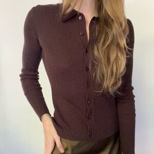 Vintage chocolate brown cardigan